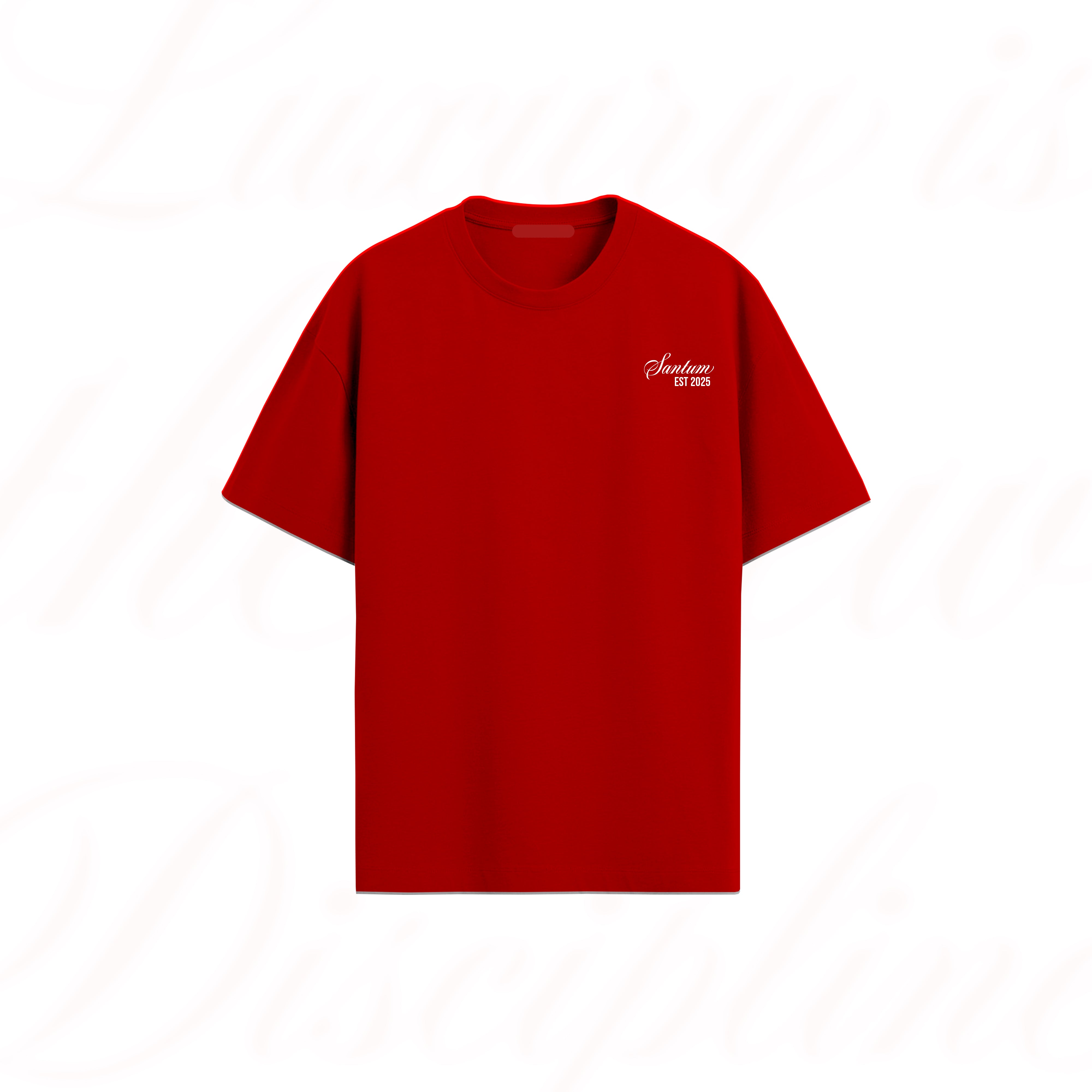 Sanctum “Luxury is the New Discipline” Red Oversized T-Shirt