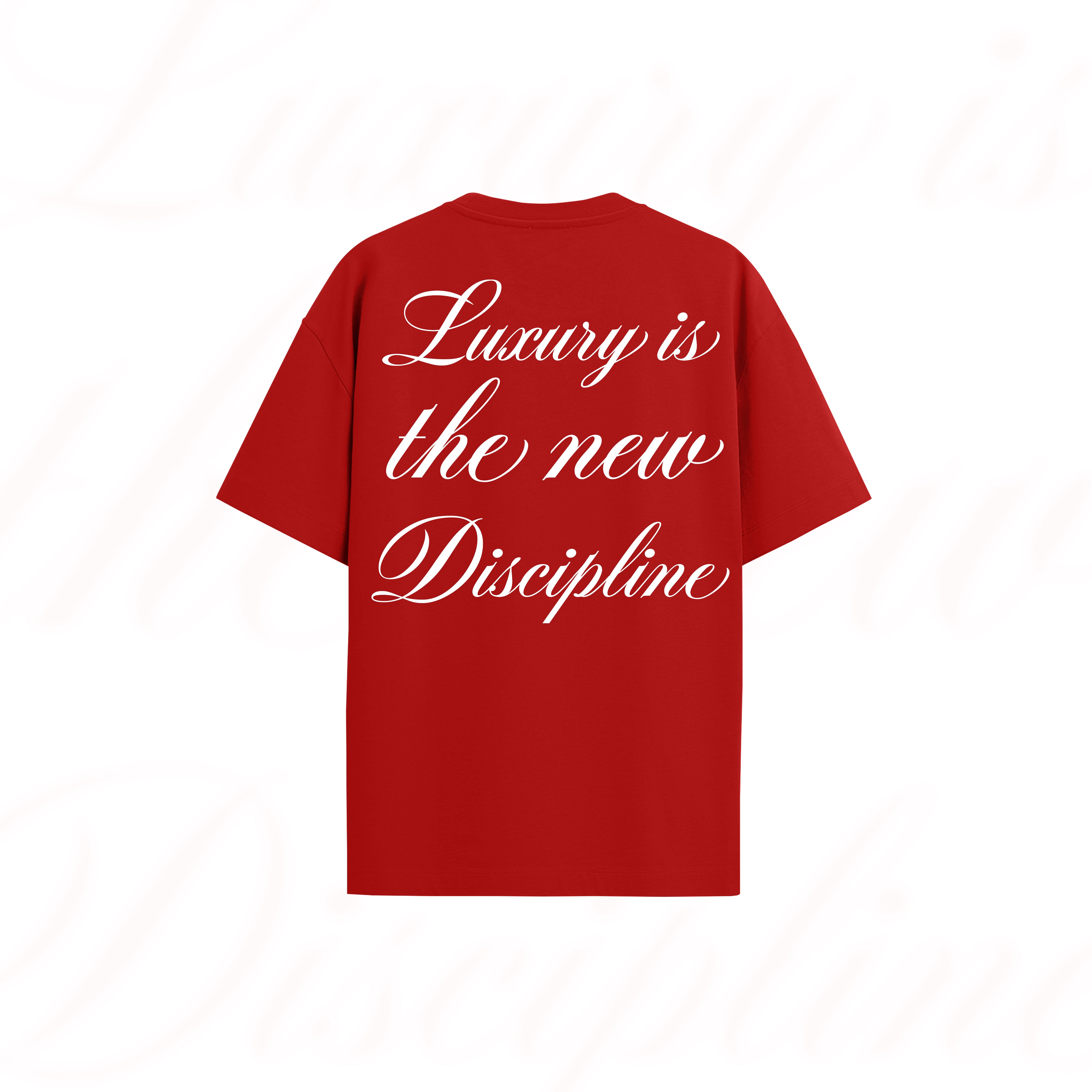 Sanctum “Luxury is the New Discipline” Red Oversized T-Shirt